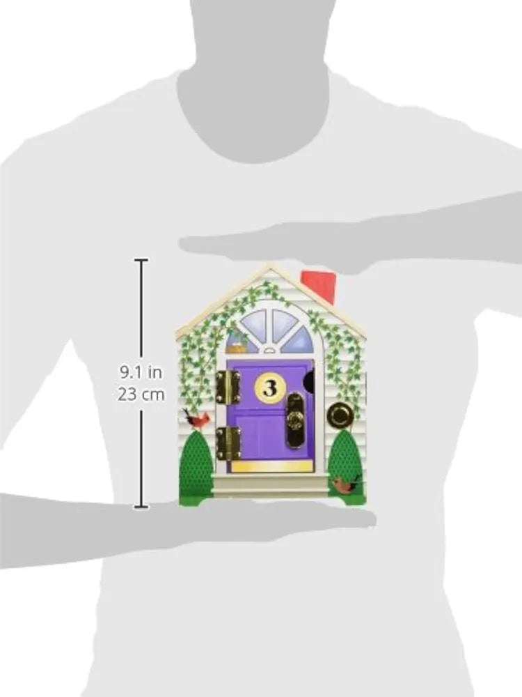 Wooden Doorbell House Portable Playset