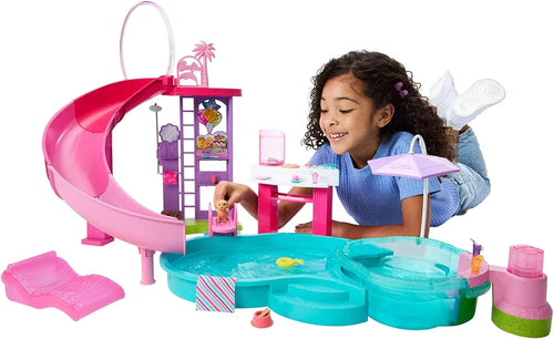 Barbie Dream Pool Playset with Slide and Hot Tub
