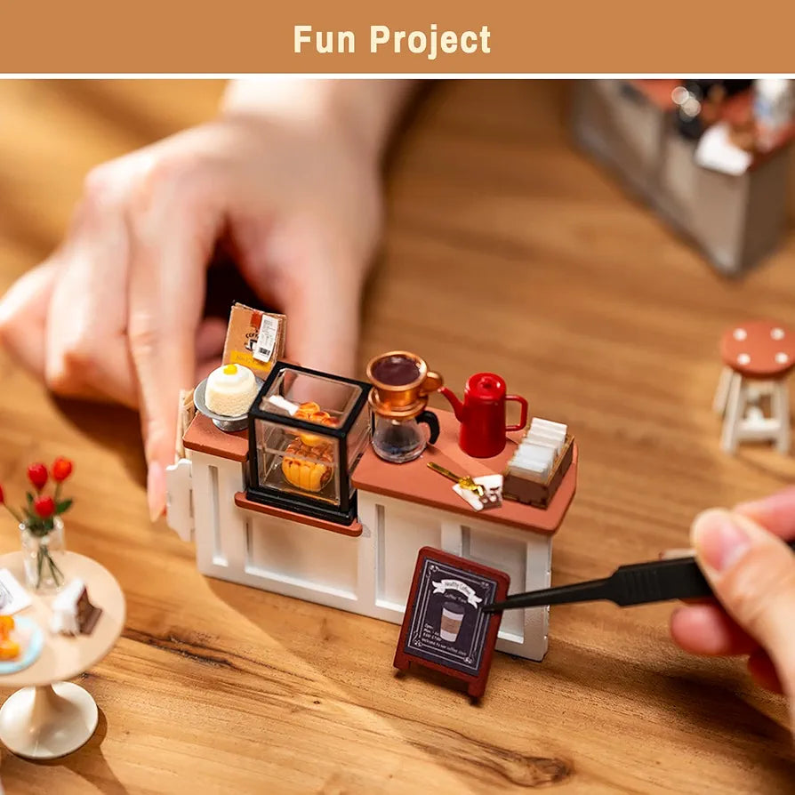 Rolife Miniature Wooden Dollhouse Kit with LED Lights