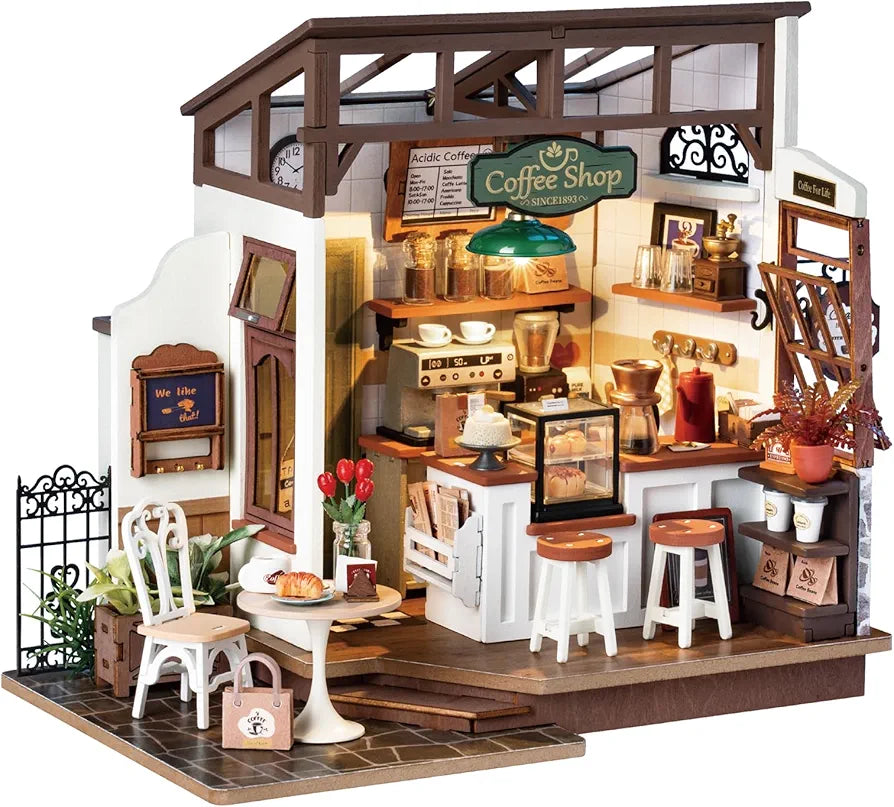 Rolife Miniature Wooden Dollhouse Kit with LED Lights