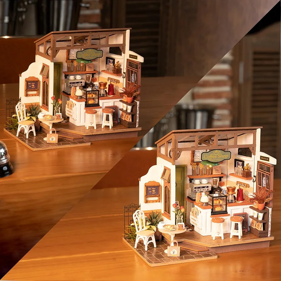 Rolife Miniature Wooden Dollhouse Kit with LED Lights