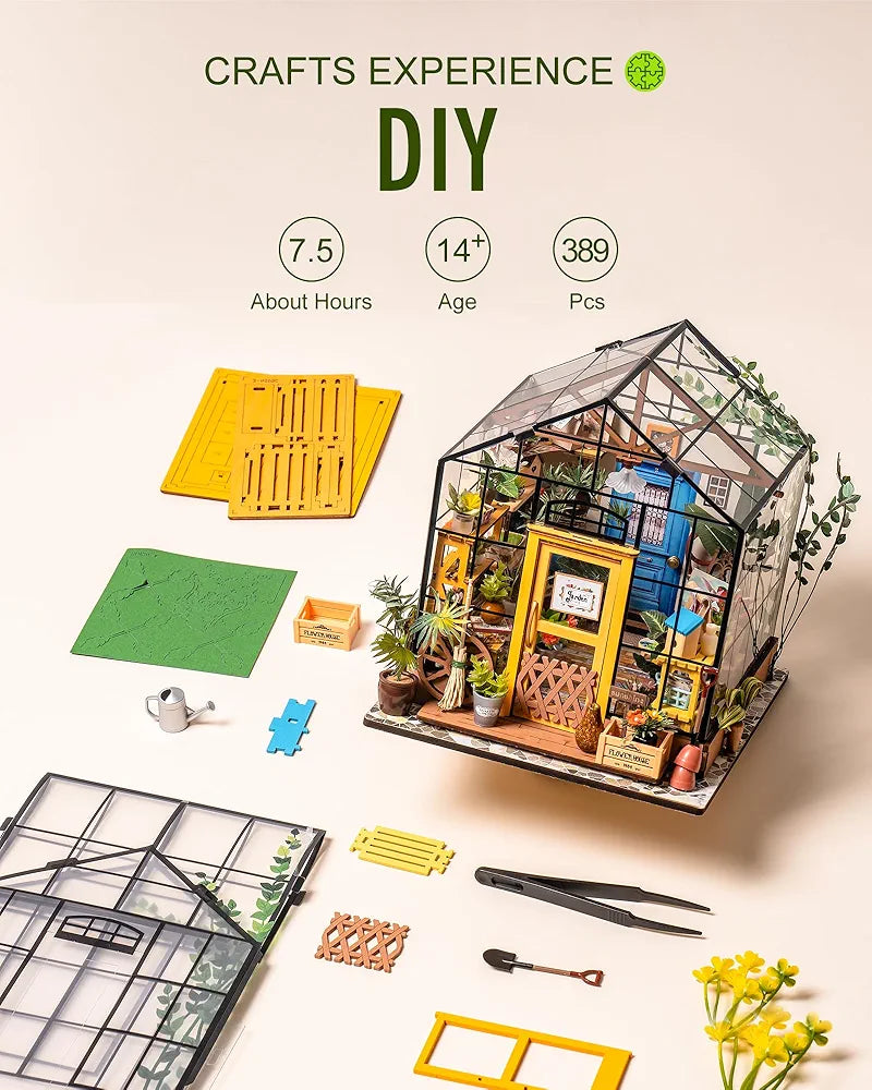 Rolife DIY Miniature Greenhouse Model Kit