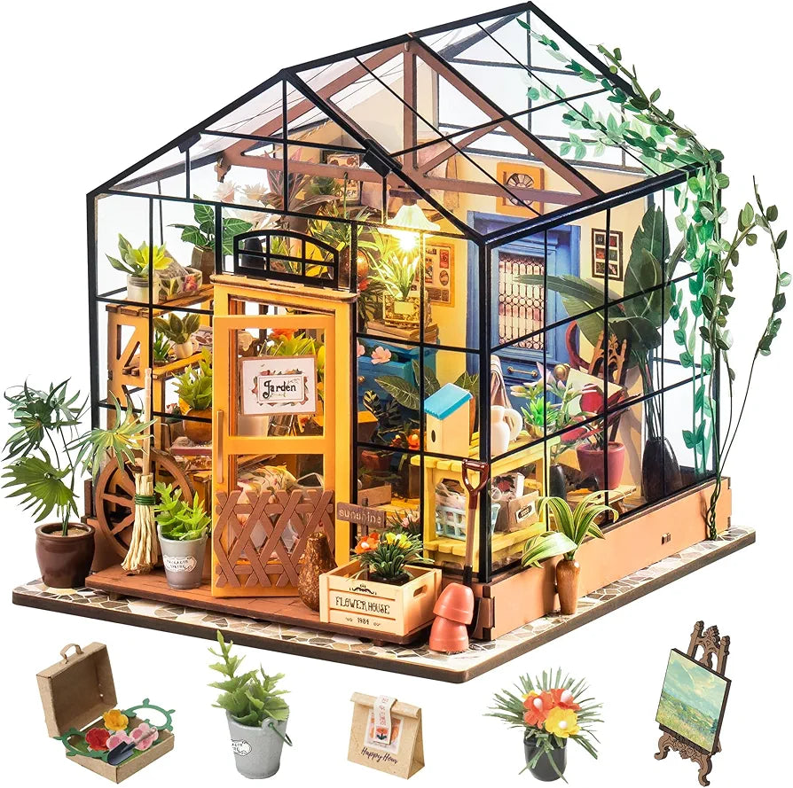 Rolife DIY Miniature Greenhouse Model Kit