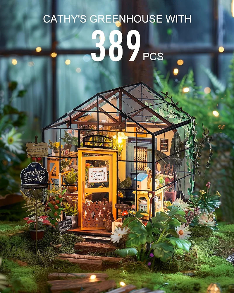 Rolife DIY Miniature Greenhouse Model Kit