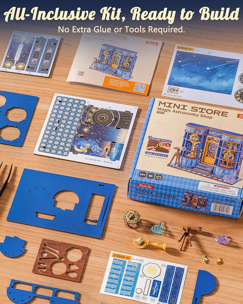 Rolife Magic Astronomy Shop DIY Miniature House Kit